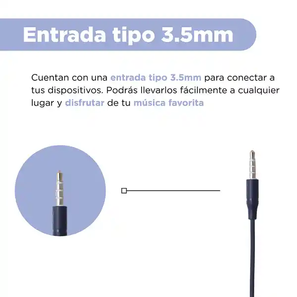Audífonos 3 Life is For Fun Serie Azul 5 mm Miniso