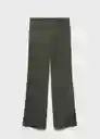 Pantalón Verdi Khaki Talla XS Mujer Mango