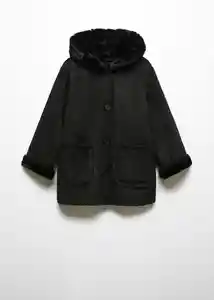 Abrigo Chocolat Negro Talla 08 Niña Mango