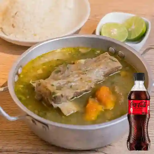Combo Medio Sancocho de Costilla +Cocacola S/Az