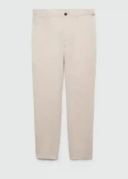 Pantalón Oyster Crudo Talla 38 Hombre Mango