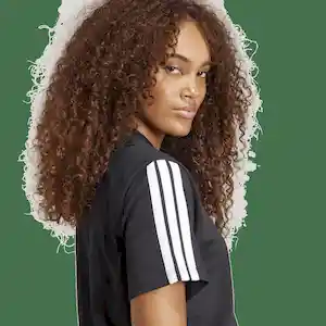 Adidas Camiseta 3s sj Para Mujer Negro Talla Ref: JM2393