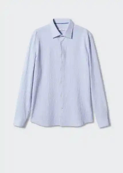 Camisa Marina Celeste Talla L Hombre Mango