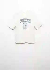 Camiseta Sport Off White Talla 08 Niños Mango