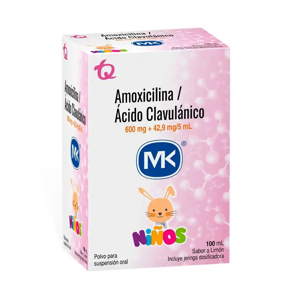 Mk Suspensión Oral Amoxicilina (600 mg / 42.9 mg) 100 mL