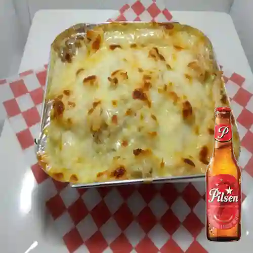 Combo Lasagna Mixta + Cerveza Pilsen 330 ml