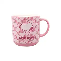 Taza Cerámica de Snoopy Rosa 410 mL Miniso