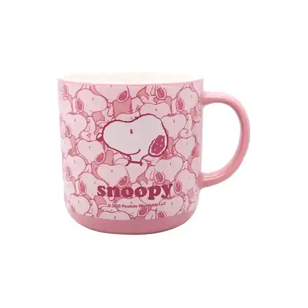 Taza Cerámica de Snoopy Rosa 410 mL Miniso
