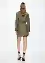 Vestido Piki Khaki Talla 26 Mujer Mango