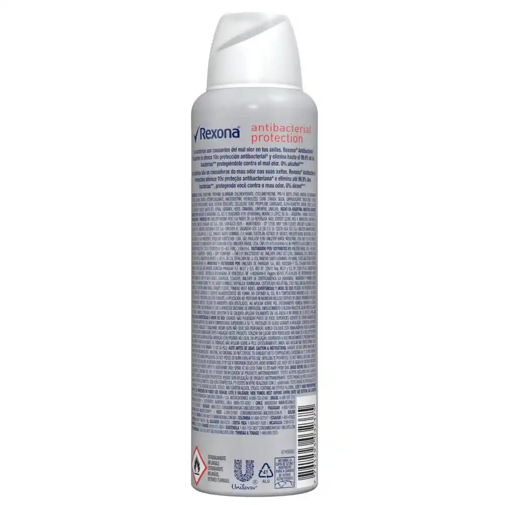 Rexona Desodorante en Aerosol Antibacterial