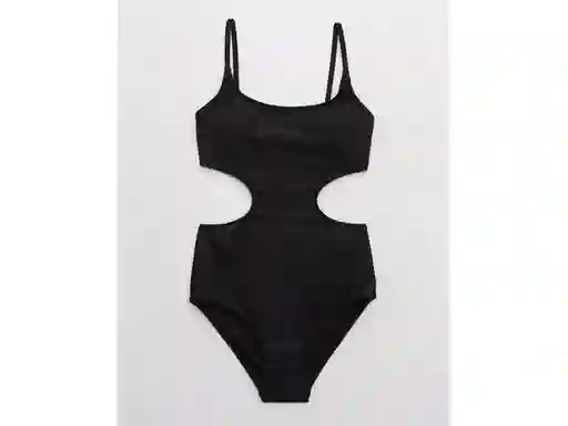 American Eagle Vestido Baño Aerie Negro Real Large
