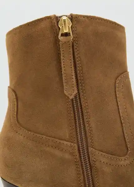 Botines Pacifico Tabaco Talla 38 Mujer Mango