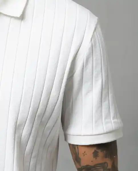 Camisa Tipo Polo Hombre Crudo Talla S 191G001 Rifle