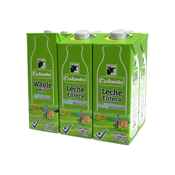 Colanta Leche Líquida Entera Tetrapack 6 x 1000 ml