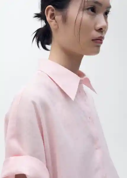 Camisa Pai Rosa Light Talla L Mujer Mango