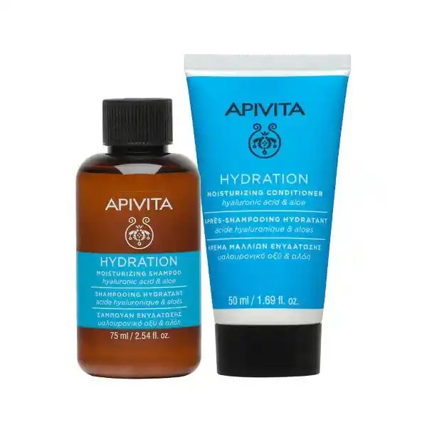 Apivita Kit Viajero Champú + Acondicionador Hidratante