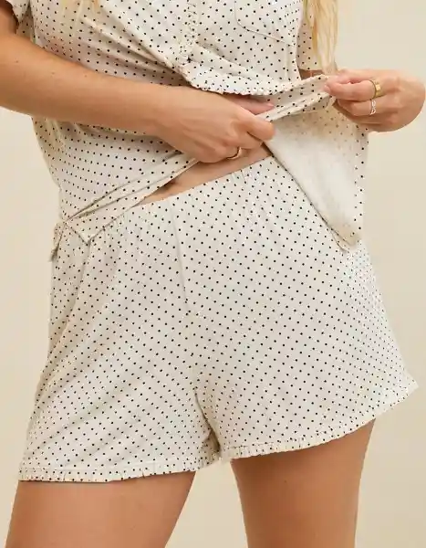 Pijama Aerie Blanco Talla X-Small 1854062 American Eagle