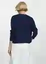 Cardigan Pipe Navy Talla S Mujer Mango