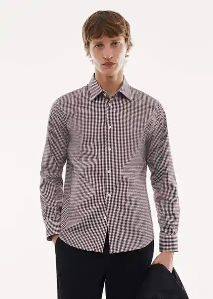 Camisa Cuers Granate Talla XL Hombre Mango