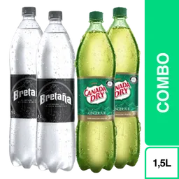 Combo Bretaña Soda 1.5 L+ Canada Dry 1.5 L