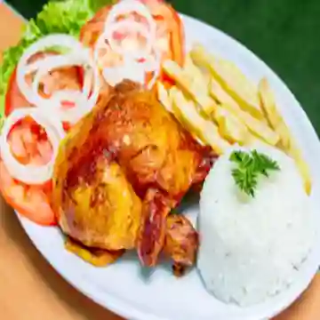 Bandeja con Pollo Frito