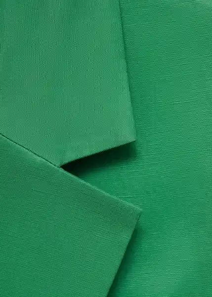Blazer Americana Otero Verde Talla XS Mujer Mango