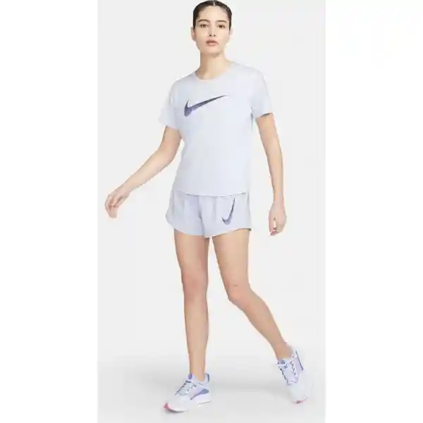 Nike Camiseta One Df Swsh Hbr Ss Para Mujer Morado Talla S