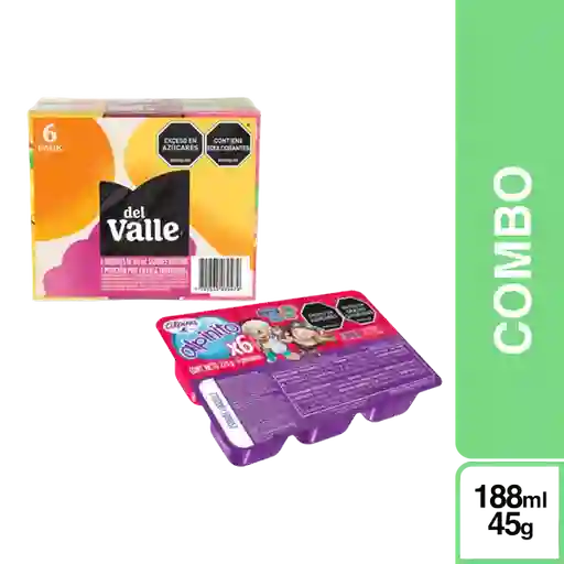 Combo Del Valle Frutal 188 mL 6 Und + Alpinito Queso Suisse Fresa