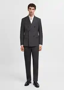 Blazer Americana Monaco Gris Talla 50 Hombre Mango