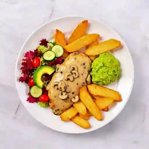 Pechuga En Salsa De Champinones