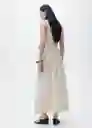 Vestido Valvi Crudo Talla S Mujer Mango
