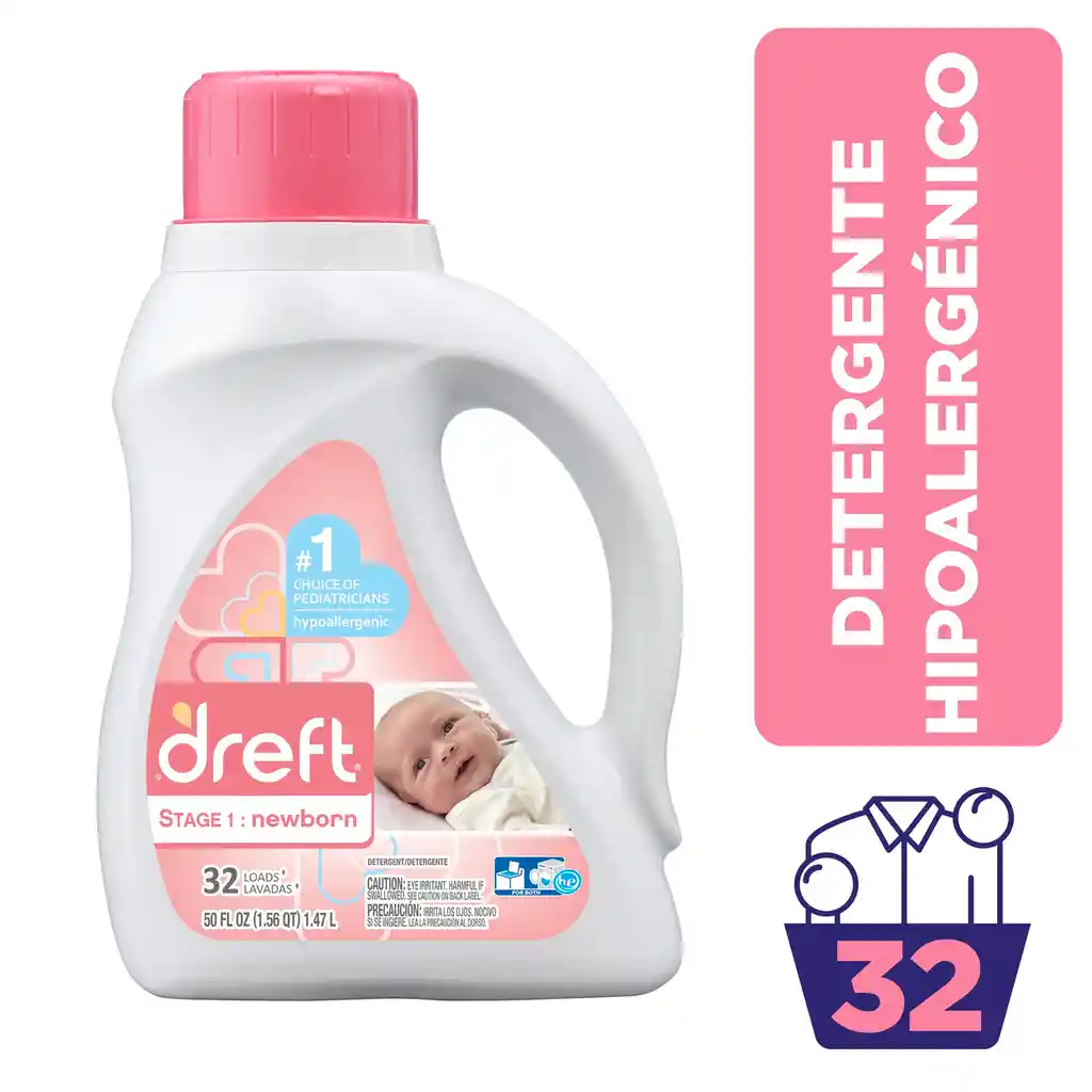 Dreft Detergente Líquido Para Ropa De Bebe