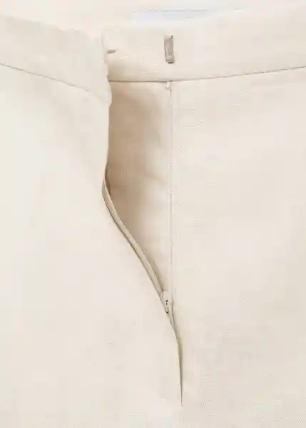 Pantalón Leo Crudo Talla 42 Mujer Mango