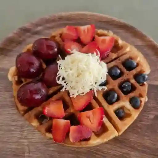 Waffle con fruta