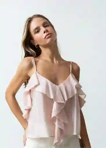 Camisa Mujer Rosa Nude Medio M 411G373 Naf Naf