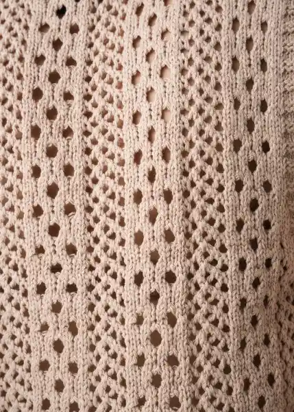 Chaleco Tejido Mujer Beige Polvillo Medio Talla S 583G090 Naf Naf