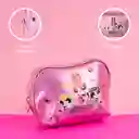 Cosmetiquera Metalizada Las Chicas Superpoderosas Rosa Miniso