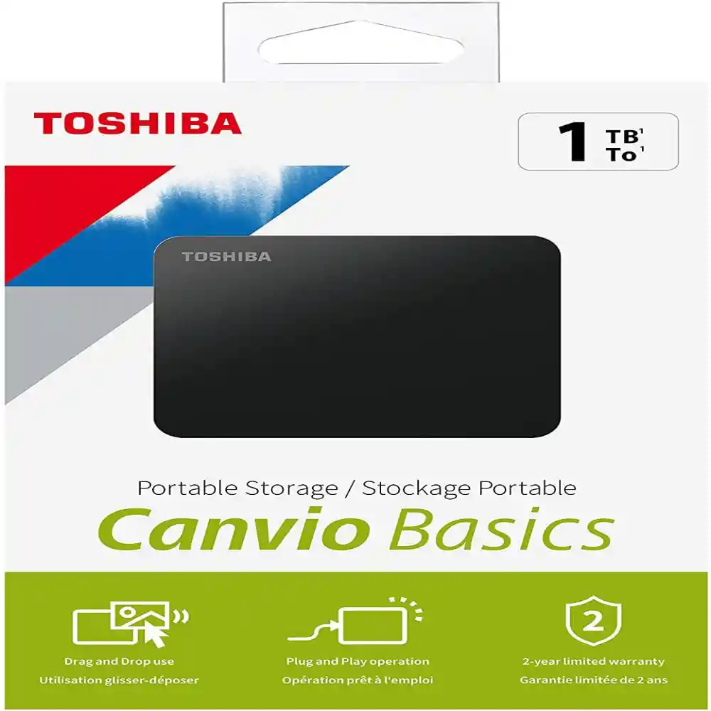 Toshiba Disco Duro Externo Basics 1Tb Negro