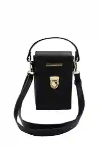Bolso Bandolera Celeste Negro Mercedes Campuzano