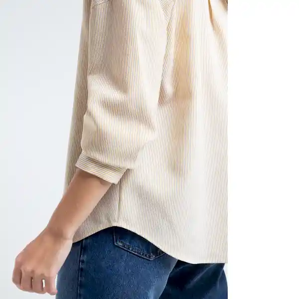  Camisa Sand Mujer Crudo Marfil Claro Talla L Naf-Naf 