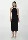 Vestido Tini Negro Talla S Mujer Mango