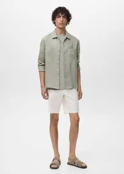 Sobrecamisa Pantin Menta Talla M Hombre Mango