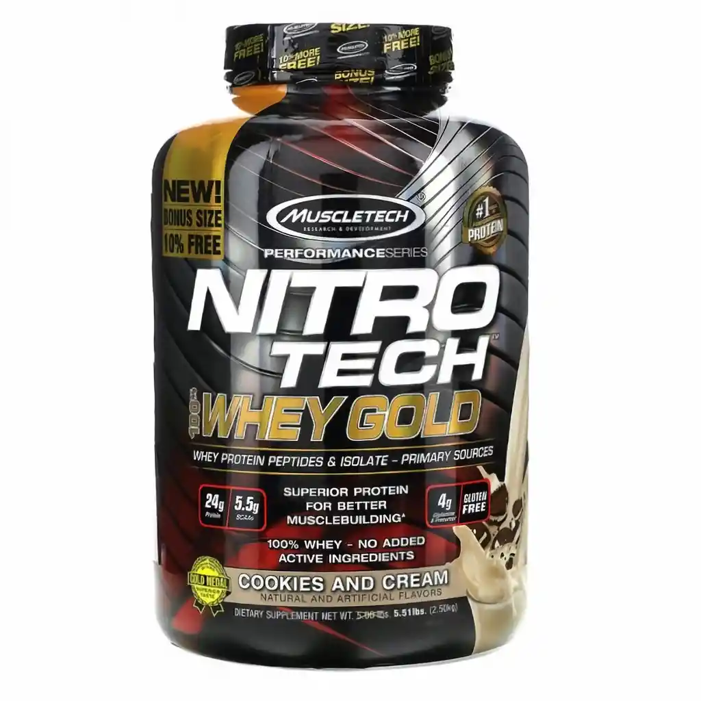 MuscleTech Nitro-Tech 100% Whey Gold Cookies & Cream 2.27 kg