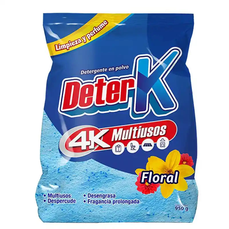 DeterK Detergente en Polvo Multiusos 4K Floral