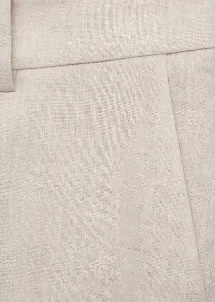 Pantalón Boreli Piedra Talla 34 Mujer Mango