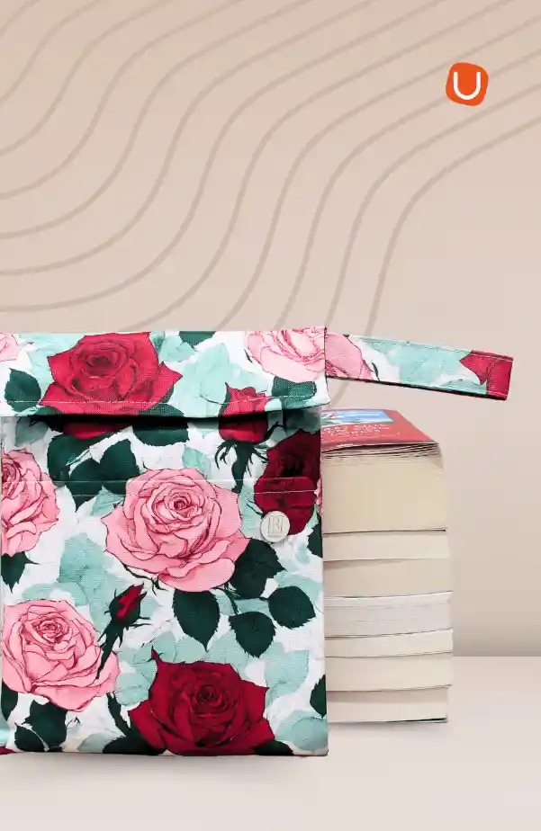 Funda Eco Para Libros Rosas 2