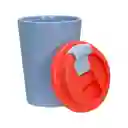 Vaso Con Tapa de Fibra
