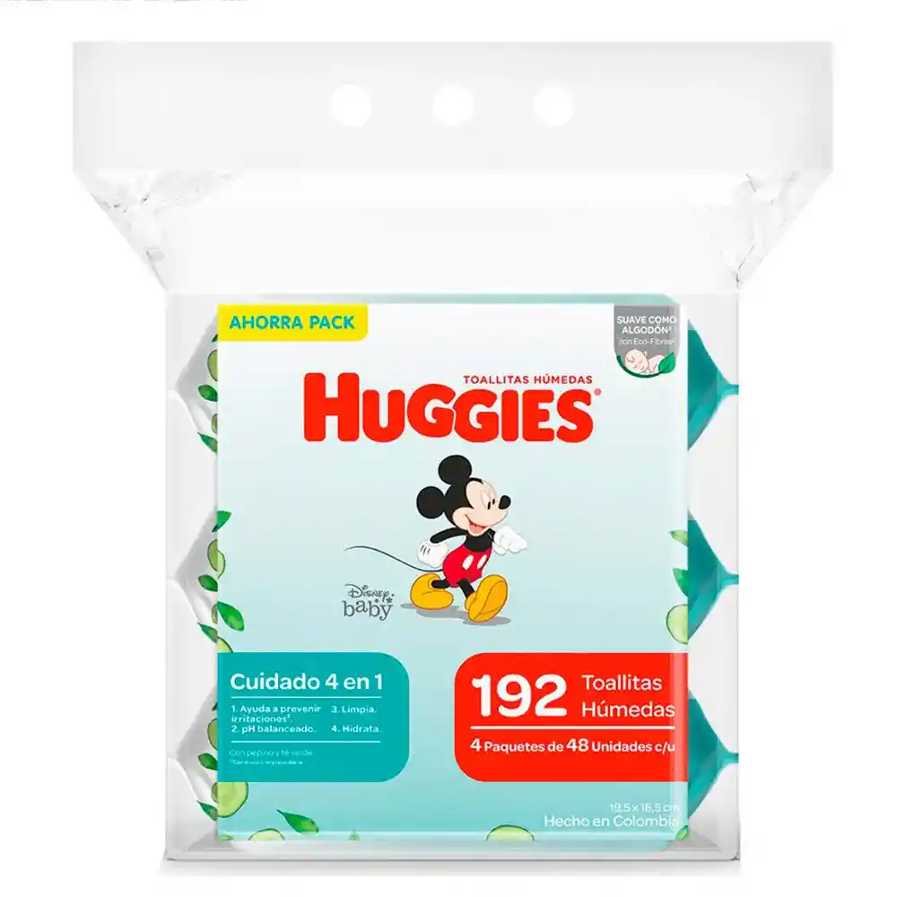 Huggies Toallita Húmeda Cuidado 4 en 1 Desechables 192U
