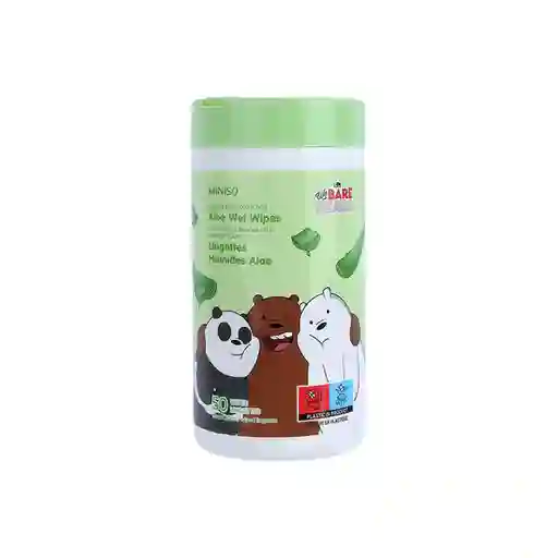 Toallitas Húmedas Con Aloe Serie we Bare Bears Miniso