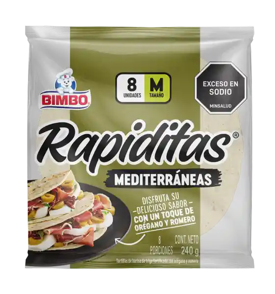 Bimbo Tortilla Romero Orégano Rapiditas 240 g